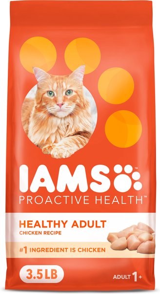 Show full view: Iams Proactive Health Healthy Adult Chicken Recipe Dry Cat Food, 3.5-lb bag slide 1 of 11