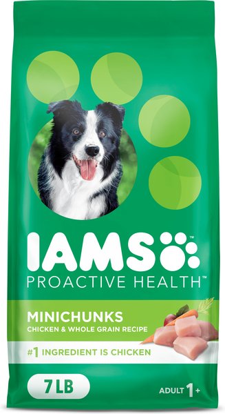 Show full view: Iams Proactive Health Minichunks with Real Chicken & Whole Grains Dry Dog Food, 7-lb bag slide 1 of 11