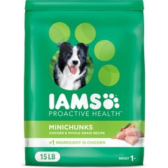Iams Proactive Health Minichunks with Real Chicken & Whole Grains Dry Dog Food, 15-lb bag