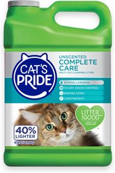 Cat's Pride Complete Care Premium Lightweight Multi-Cat Clumping Litter, Unscented, 10-lb jug