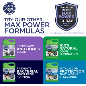 Cat's Pride Max Power Total Odor Control Scented Clumping Cat Litter, 15-lb jug