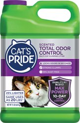 Cat's Pride Max Power Total Odor Control Scented Clumping Cat Litter, 15-lb jug