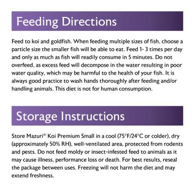 Show full view: Mazuri Koi Premium Medium Fish Food, 20-lb bag slide 7 of 9