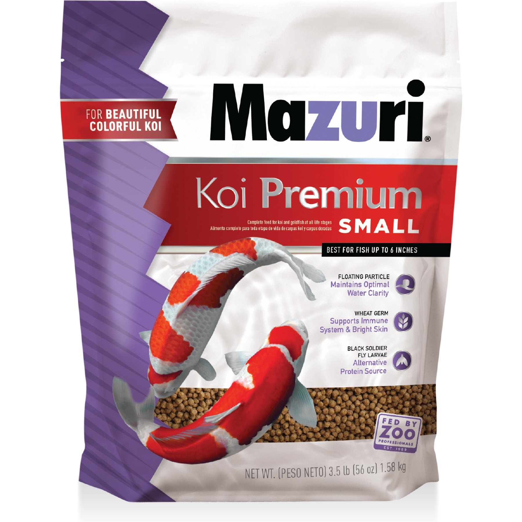 Mazuri Koi Premium Small Fish Food, 3.5-lb bag
