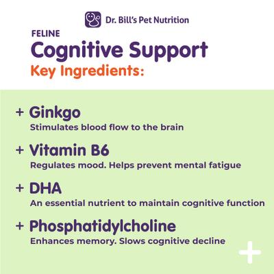 Show full view: Dr. Bill's Pet Nutrition Feline Cognitive Support Cat Supplement Powder, 60-gm pouch slide 8 of 12