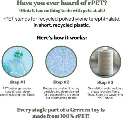 Show full view: Grrreen Black Bear Squeaky Plush Dog Toy, Large slide 6 of 8