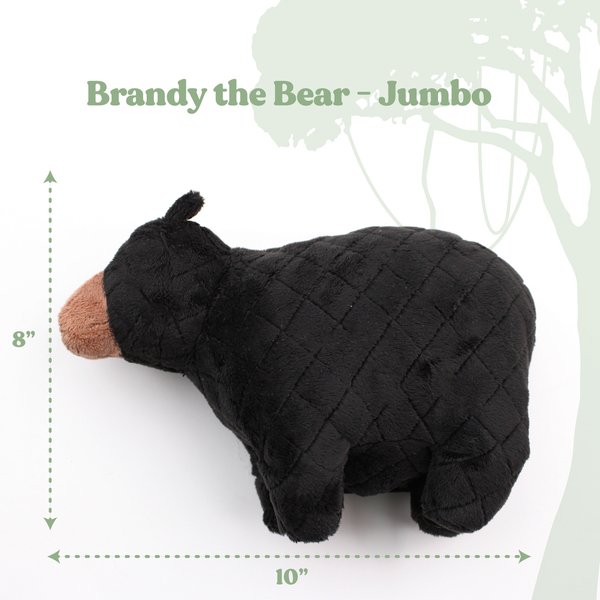 Show full view: Grrreen Black Bear Squeaky Plush Dog Toy, Large slide 4 of 6