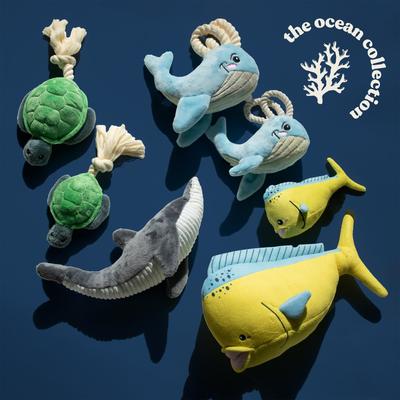 Show full view: Grrreen Rope Whale Squeaky Plush Dog Toy, Small slide 6 of 7