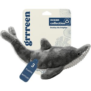 Grrreen Dolphin Squeaky Plush Dog Toy, Medium