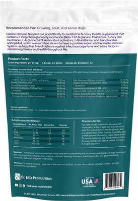 Show full view: Dr. Bill's Pet Nutrition Canine Immune Support Dog Supplement Powder, 180-gm pouch slide 7 of 12