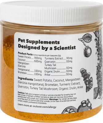 Show full view: InClover Allergy Powder Supplement for Dogs & Cats, 100-gm jar slide 5 of 7