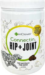 InClover Canine Connectin Hip & Joint Soft Chews Supplement for Dogs, 100 count