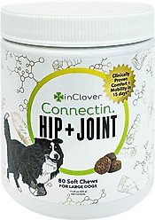 InClover Canine Connectin Hip & Joint Soft Chews Supplement for Large Breed Dogs, 80 count