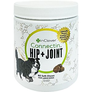 InClover Canine Connectin Hip & Joint Soft Chews Supplement for Large Breed Dogs, 80 count