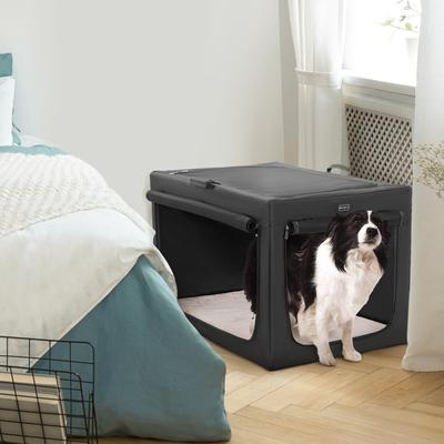 Show full view: Petsfit Three Door Collapsible Soft Sided Dog & Cat Crate, Black, 36 inch slide 4 of 8