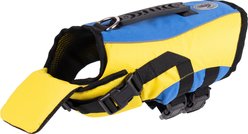 Body Glove Ripstop Dog Life Jacket, Blue/Yellow, Medium