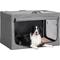 Show in main carousel: Petsfit Three Door Collapsible Soft Sided Dog & Cat Crate, Gray, 36 inch slide 8 of 10