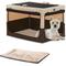 Show in main carousel: Petsfit Three Door Collapsible Soft Sided Dog & Cat Crate, Brown, 24 inch slide 1 of 9