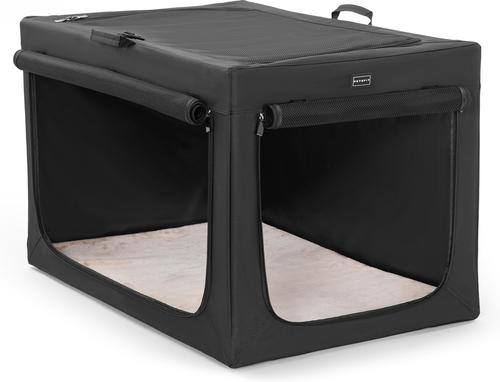Show full view: Petsfit Three Door Collapsible Soft Sided Dog & Cat Crate, Black, 36 inch slide 6 of 8
