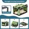 Show in main carousel: Petsfit Adjustable Frame Three Door Collapsible Soft Sided Dog & Cat Crate, Green, 20 inch slide 3 of 10
