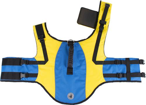 Show full view: Body Glove Ripstop Dog Life Jacket, Blue/Yellow, X-Large slide 6 of 9