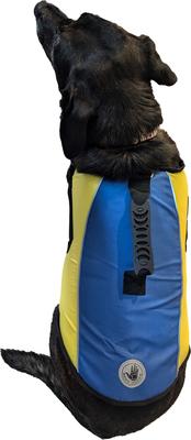 Show full view: Body Glove Ripstop Dog Life Jacket, Blue/Yellow, X-Large slide 4 of 9