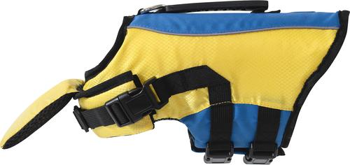Show full view: Body Glove Ripstop Dog Life Jacket, Blue/Yellow, Small slide 3 of 7