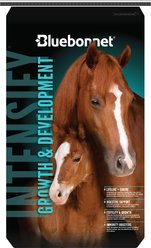 Bluebonnet Feeds Intensify Growth & Development Low Sugar, Low Starch Horse Feed, 50-lb bag