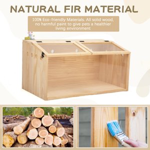 Coziwow Openable Top Wooden Hamster Cage & Gerbil Habitat, 31.5-in