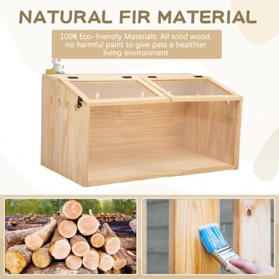 Show full view: Coziwow Openable Top Wooden Hamster Cage & Gerbil Habitat, 31.5-in slide 8 of 11