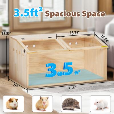 Show full view: Coziwow Openable Top Wooden Hamster Cage & Gerbil Habitat, 31.5-in slide 3 of 11