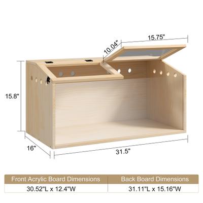 Show full view: Coziwow Openable Top Wooden Hamster Cage & Gerbil Habitat, 31.5-in slide 2 of 11