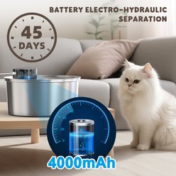 Casfuy PWL-003 Smart Motion Sensor Cordless Stainless Steel Dog & Cat Water Fountain, 108-oz slide 2 of 8