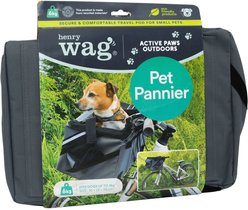Jolly Pets Travel Henry Wag Pannier Dog Bike Seat, Grey/Black