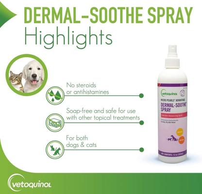 Show full view: Vetoquinol Dermal-Soothe Anti-Itch Spray for Dogs & Cats, 12-fl oz bottle slide 4 of 10
