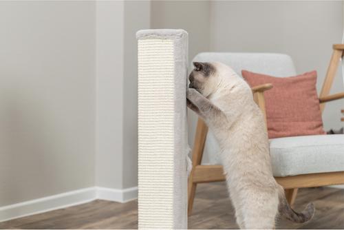 Show full view: TRIXIE Soria 31.5-in Plush Tower Cat Scratching Post, Grey slide 6 of 8