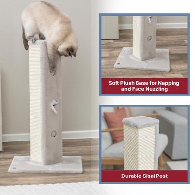 Show full view: TRIXIE Soria 31.5-in Plush Tower Cat Scratching Post, Grey slide 5 of 8