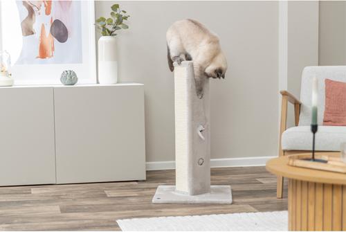 Show full view: TRIXIE Soria 31.5-in Plush Tower Cat Scratching Post, Grey slide 3 of 8