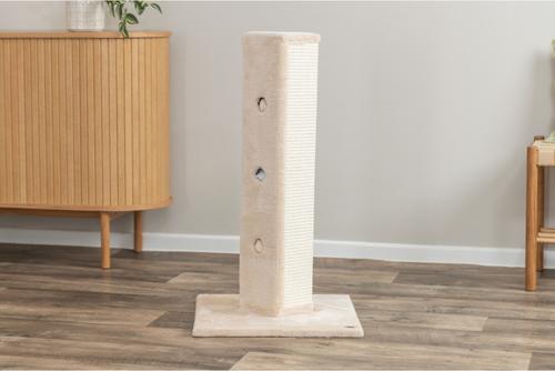 Show full view: TRIXIE Soria 31.5-in Plush Tower Cat Scratching Post, Beige/Natural slide 3 of 9