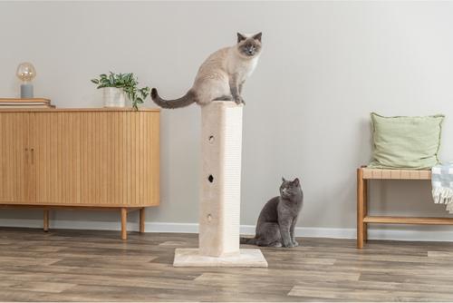 Show full view: TRIXIE Soria 31.5-in Plush Tower Cat Scratching Post, Beige/Natural slide 2 of 9