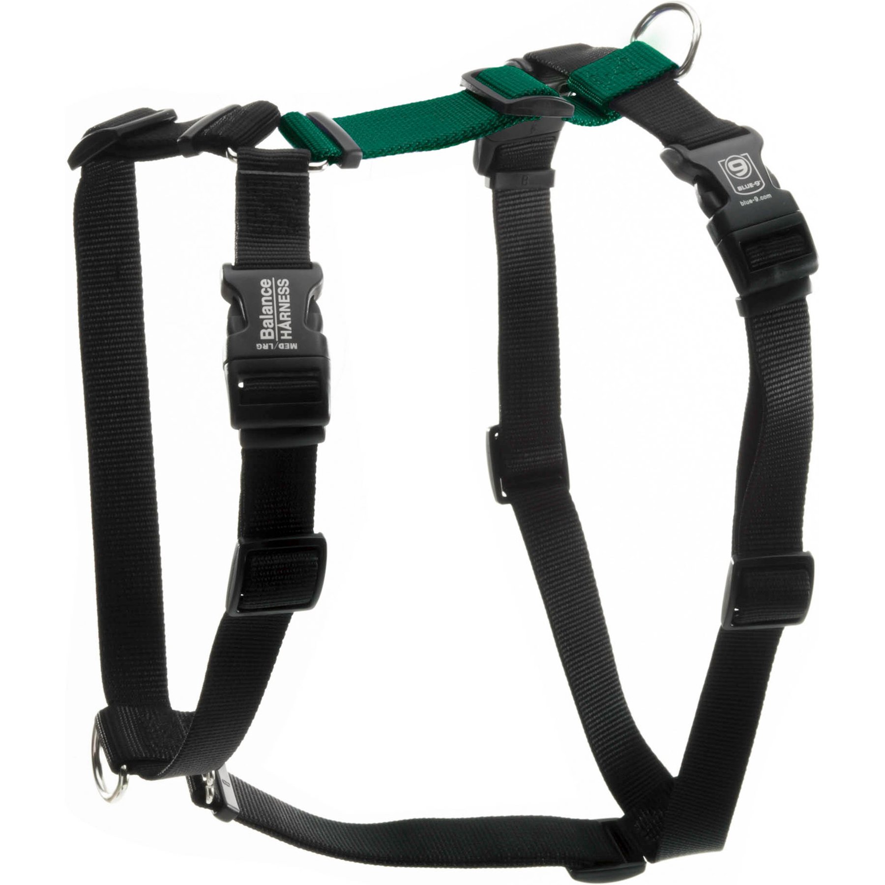 Blue-9 Pet Products Buckle-Neck Balance Dog Harness, Hunter Green, Medium: 21 to 32-in chest