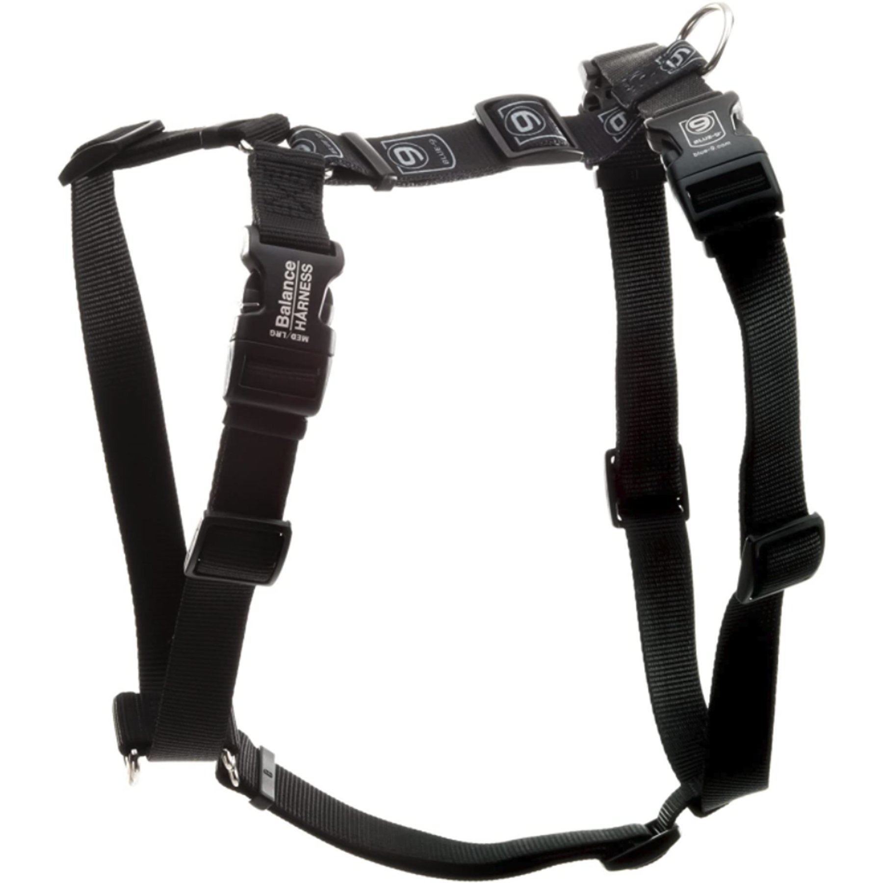 Blue-9 Pet Products Buckle-Neck Balance Dog Harness, Black, Medium: 21 to 32-in chest