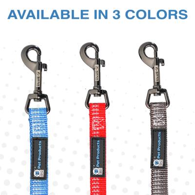 Show full view: Blue-9 Pet Products Reflective Multi-Function Double Attachment Hands-Free Dog Leash, Gray Fog, Medium/Large: 6-ft long, 1-in wide slide 7 of 9