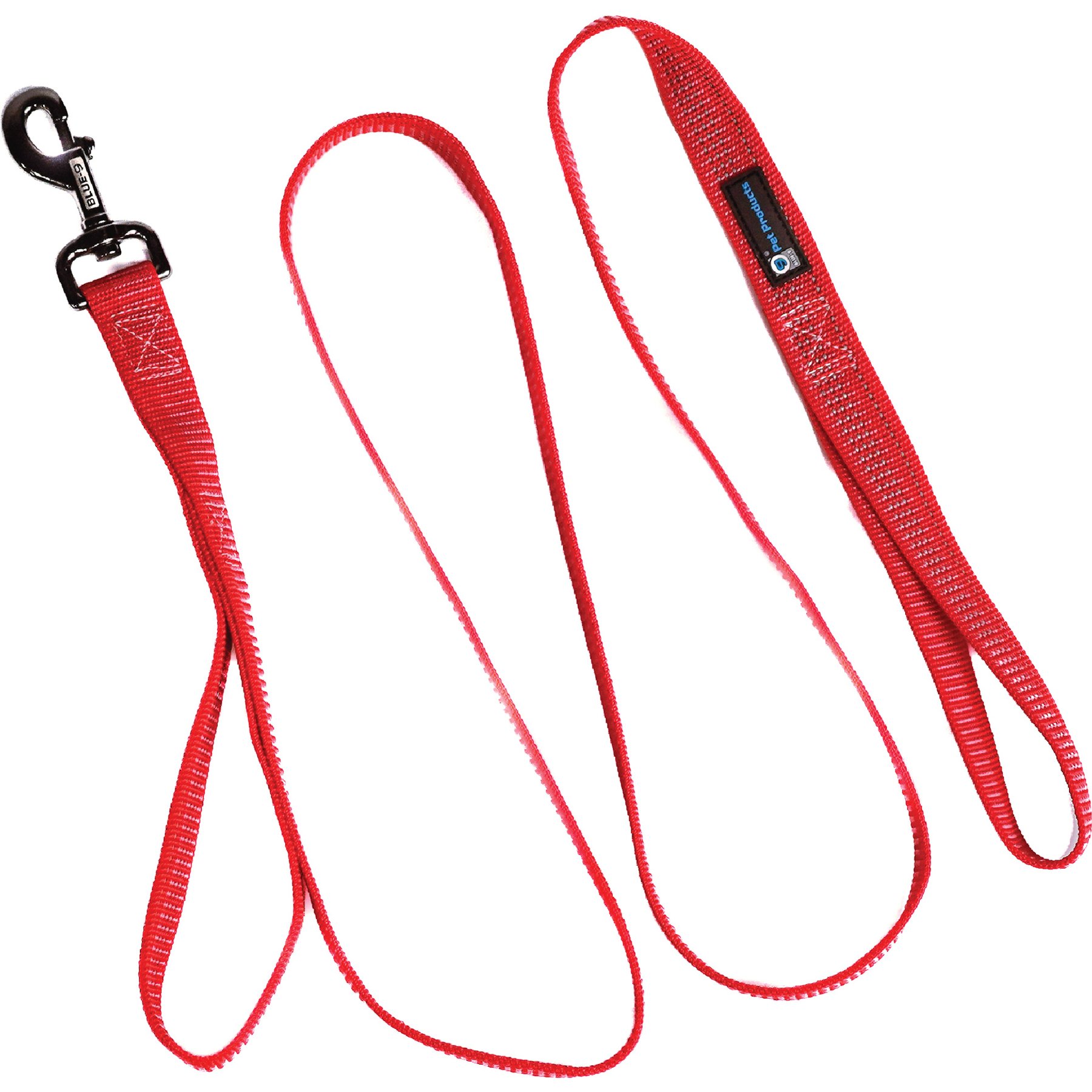 Blue-9 Pet Products Reflective Dog Leash, Red Ember, Small/Medium: 6-ft long, 5/8-in wide
