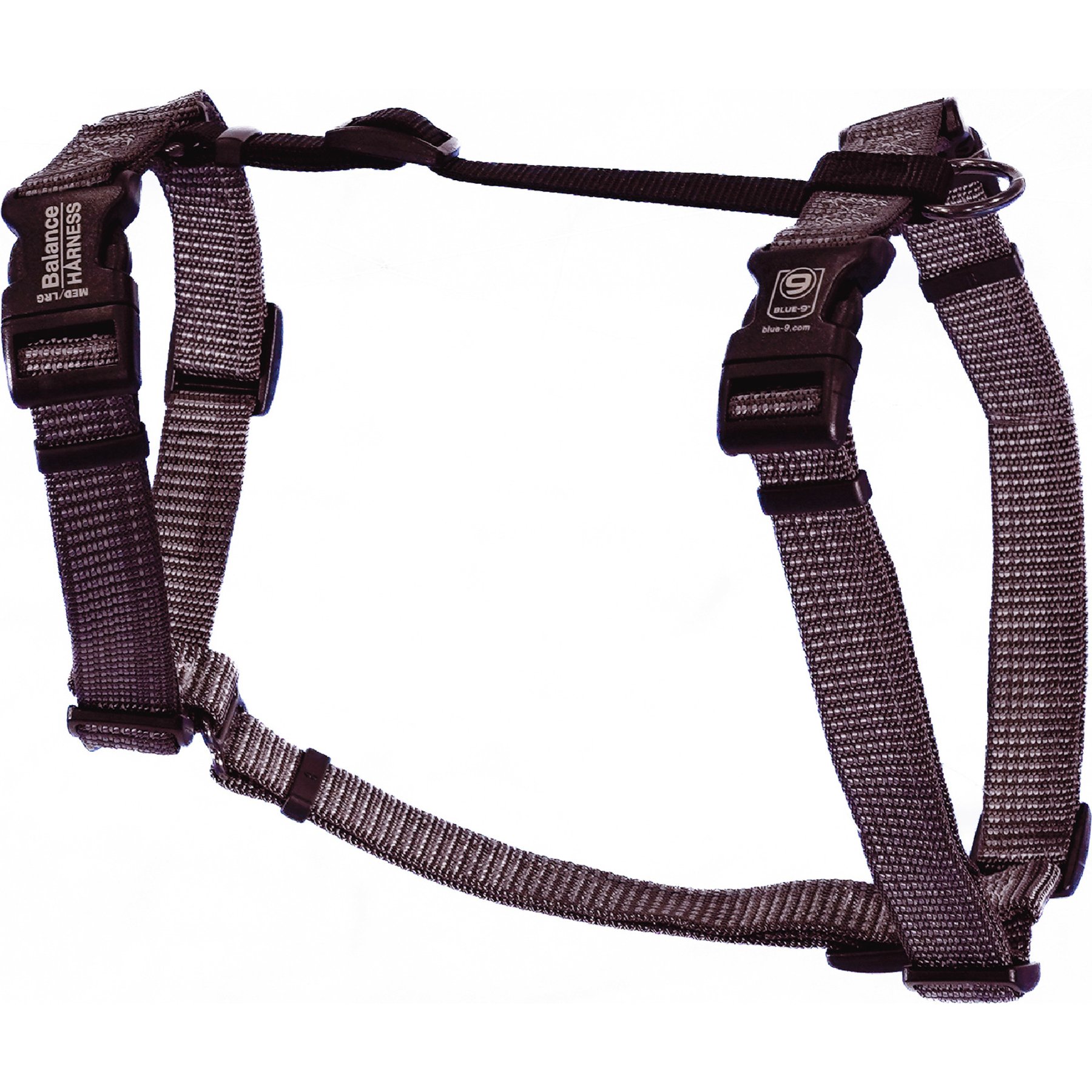 Blue-9 Pet Products Reflective Buckle-Neck Balance Dog Harness, Gray Fog, Large: 29 to 43.5-in chest