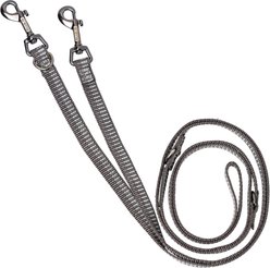 Blue-9 Pet Products Reflective Multi-Function Double Attachment Hands-Free Dog Leash, Gray Fog, Medium/Large: 6-ft long, 1-in wide
