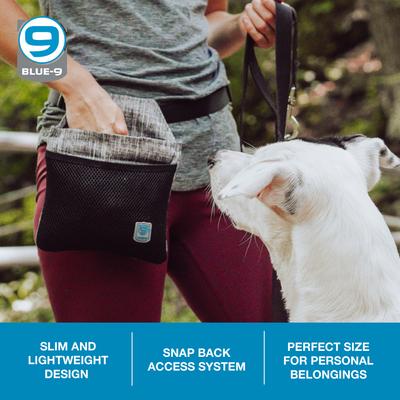 Show full view: Blue-9 Pet Products Inspire Dog Training Treat Pouch, Gray/Black slide 4 of 9