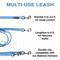 Show in main carousel: Blue-9 Pet Products Reflective Multi-Function Double Attachment Hands-Free Dog Leash, Blue Ice, Medium/Large: 6-ft long, 1-in wide slide 5 of 9