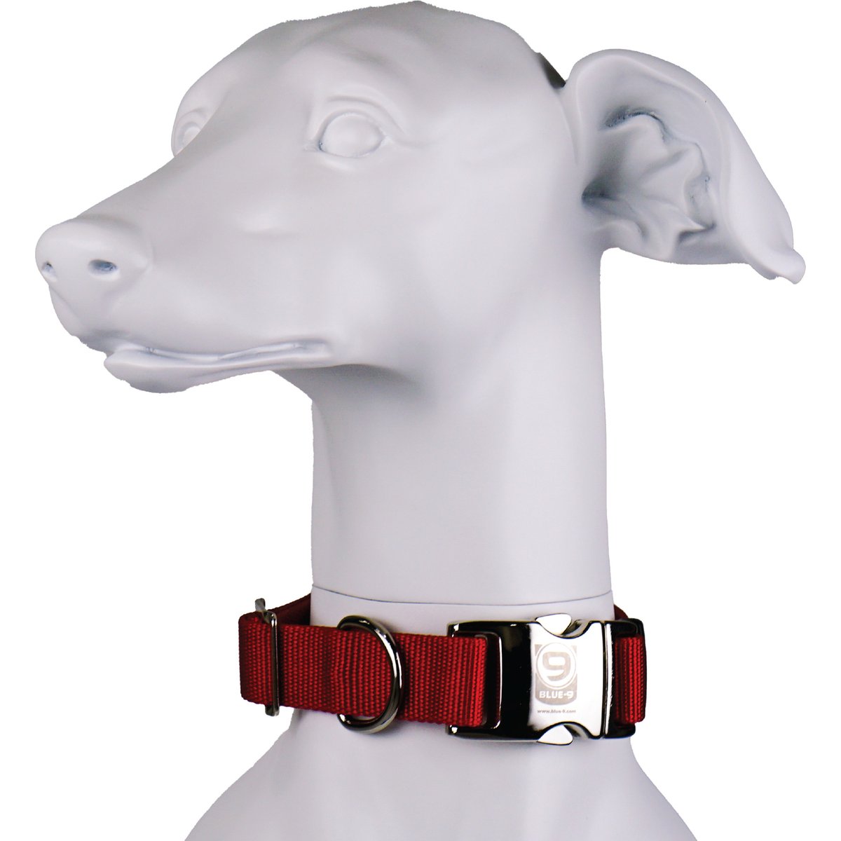 Blue-9 Pet Products Secure Pro Dog Collar, Red, Medium: 13 to 20-in neck, 1-in wide