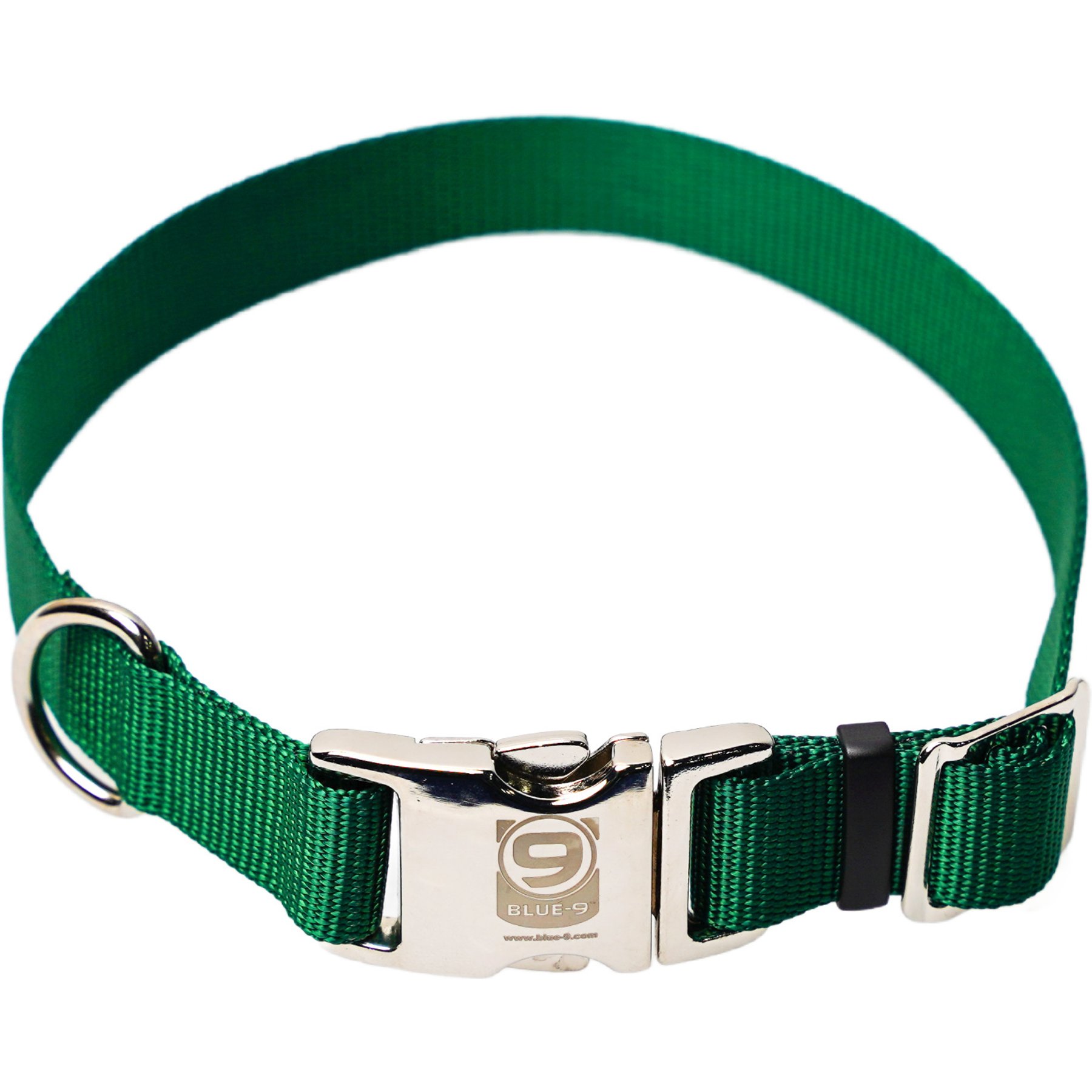 Blue-9 Pet Products Secure Pro Dog Collar, Hunter Green, Small: 9 to 14-in neck, 5/8-in wide